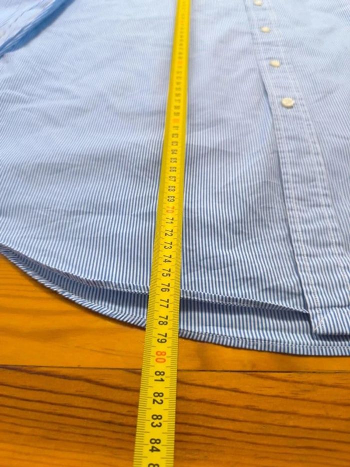 Chemise à rayure - Ralph Lauren - Logo brodé marine - Bleu, blanc - Taille XL - photo numéro 11