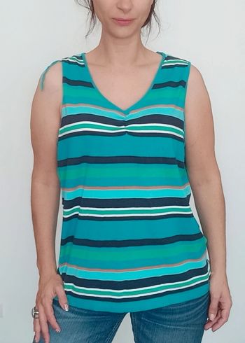 Top débardeur été rayé taille 46/48