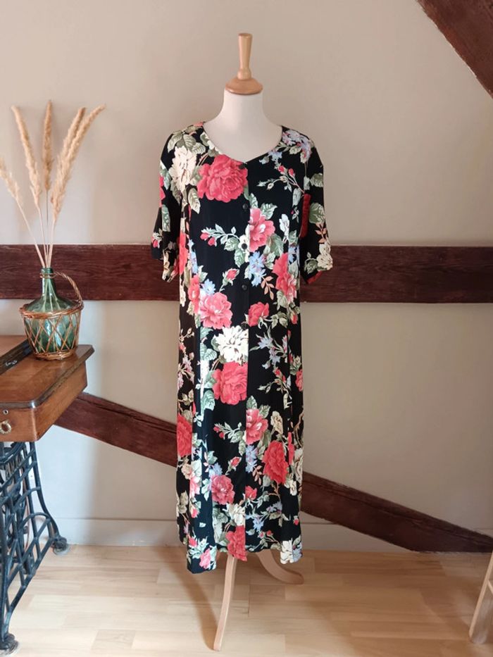 Robe longue fluide fleurie