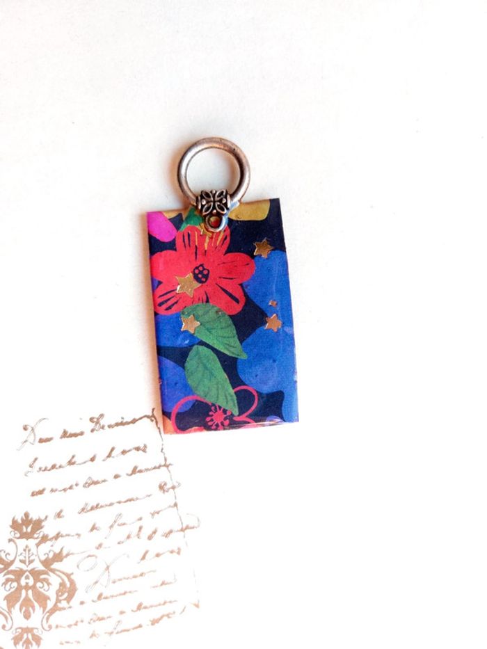 Magnifique pendentif coloré style vintage bohème - photo numéro 5