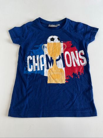 T-shirt garçon bleu Champions 3 ans