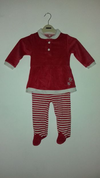 Grenouillère Noël bébé fille - T.24 mois - Neuve