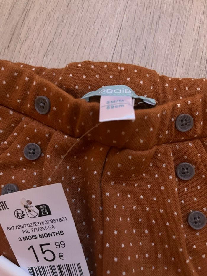 Pantalon fille 3 mois Obaïbi - photo numéro 3