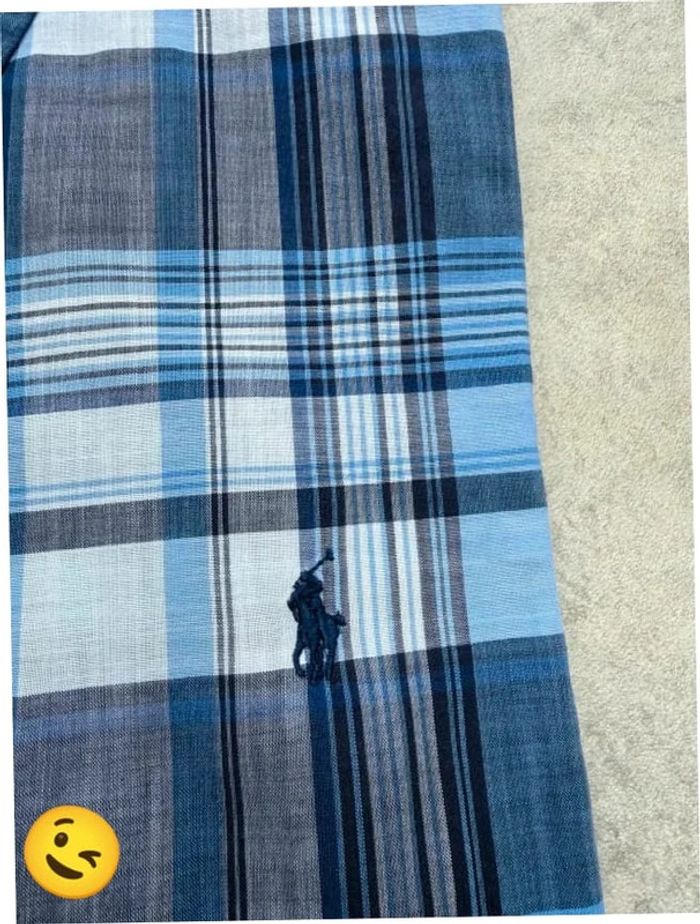 Chemise Ralph Lauren manches courte Taille XL bleu Homme Men CHE127 - photo numéro 2