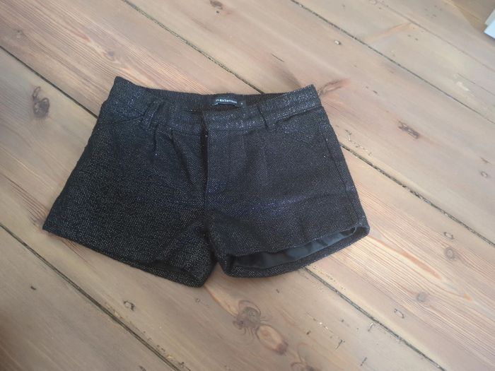 Short noir paillettes 6 ans