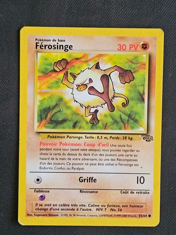 Carte Pokemon Férosinge Jungle 55/64