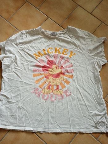 T shirt blanc mickey