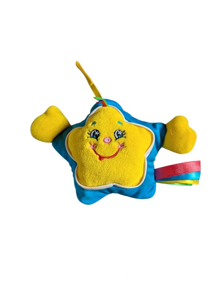 Vintage - peluches étoiles bleu violet jaune Fisher Price - photo numéro 2