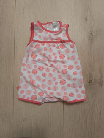 Combinaison courte été Obaïbi - Taille 1 mois -54 cm