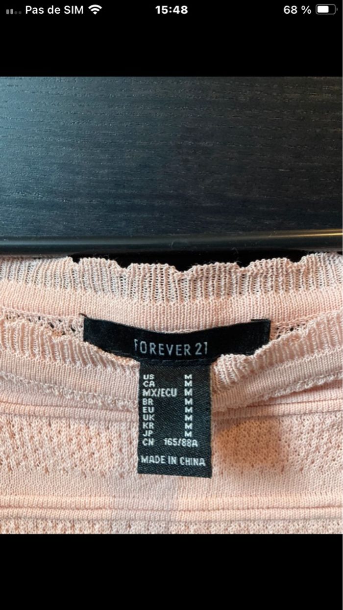 Top court rose Forever 21 petit M neuf - photo numéro 2