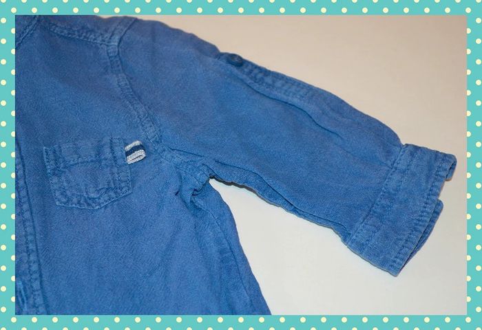 chemise manche longue Tape à l'œil bleu taille 1-3 mois / 56 cm - photo numéro 2