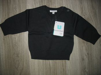 PULL MARINE BÉBÉ GARÇON "U ESSENTIEL BY SUPER U" NEUF - 6 MOIS - n°02