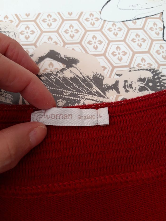 Pull rouge taille L - photo numéro 5