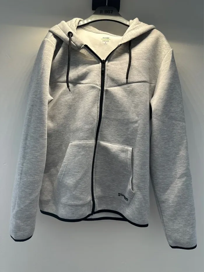 Sweat à capuche gris Kiabi S (homme)