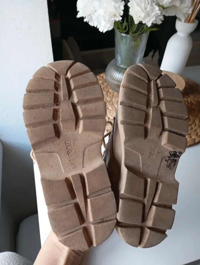 Bottines beige Zara - photo numéro 4