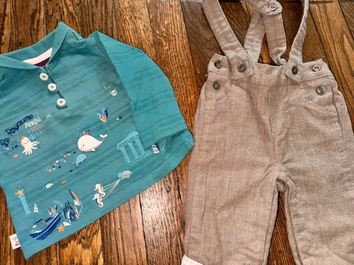 T-shirt sergent major et bas vertbaudet 3 mois - photo numéro 2