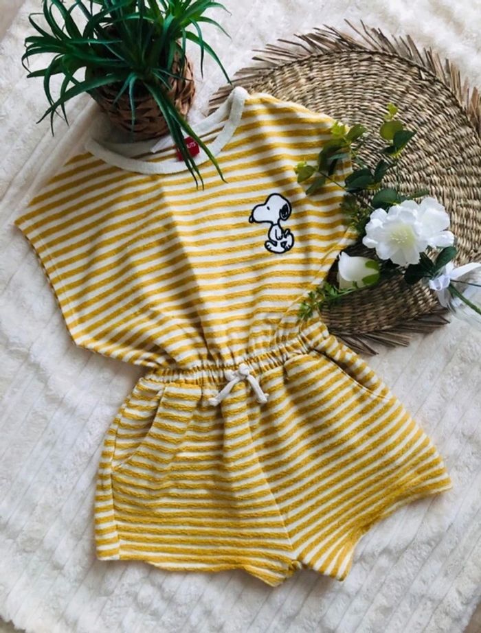 Combinaison short moutarde fille Zara