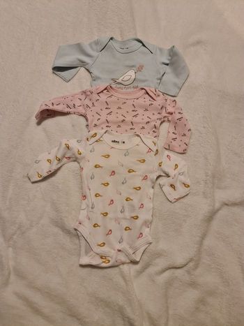 Lot de 5 bodies fille 6m