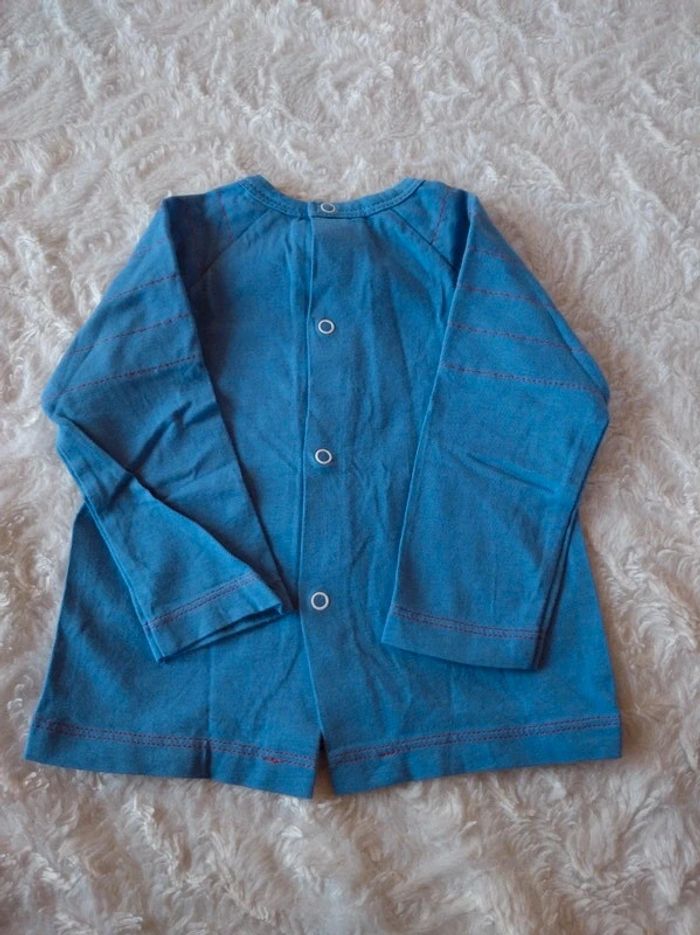 Ensembles (2 tee shirt manches longues et courtes +pantalon jeans) Garçon 3/6 mois - photo numéro 6