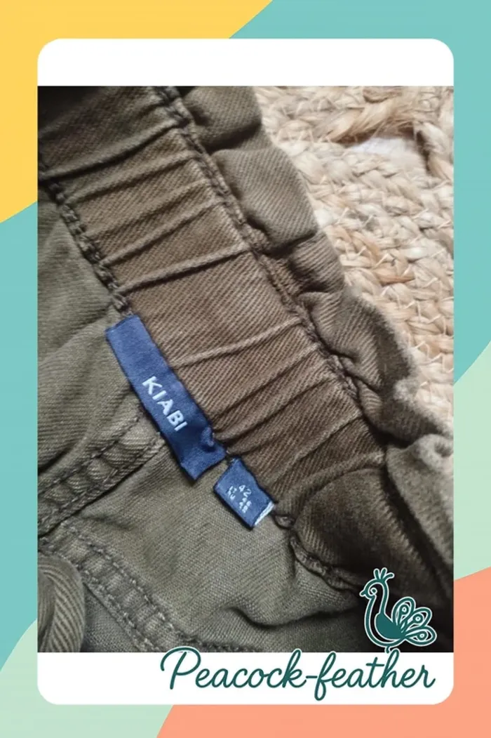 Short kaki 42 taille haute kiabi - photo numéro 4