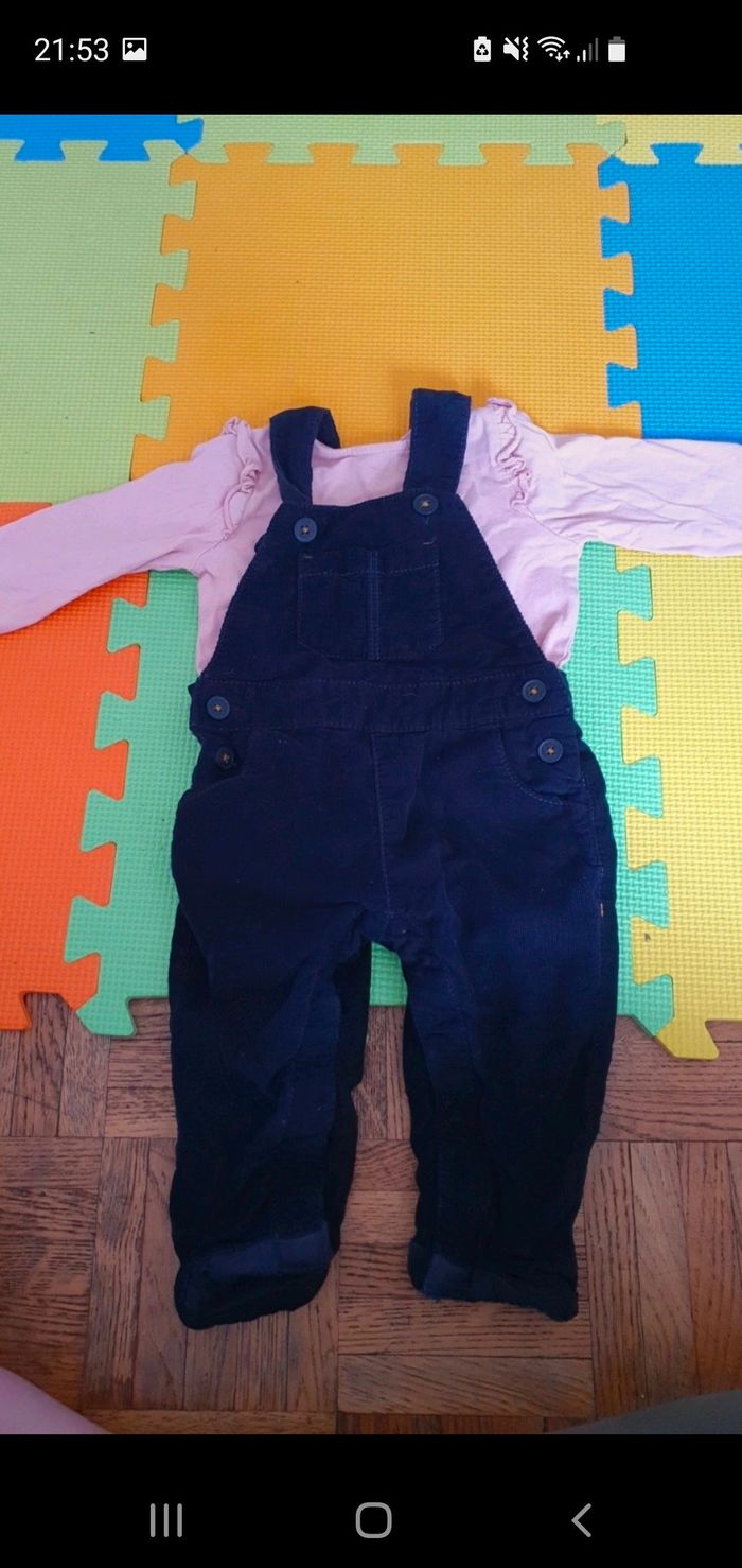 Ensemble salopette/ t-shirt ML