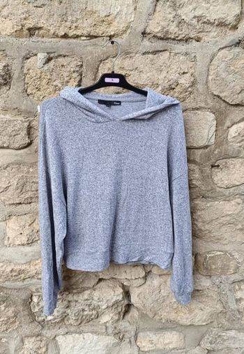 Sweat à capuche gris chiné femme taille S Etam