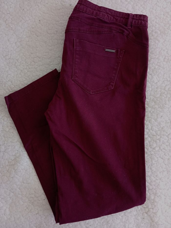 jeans Camaïeu bordeaux - photo numéro 2