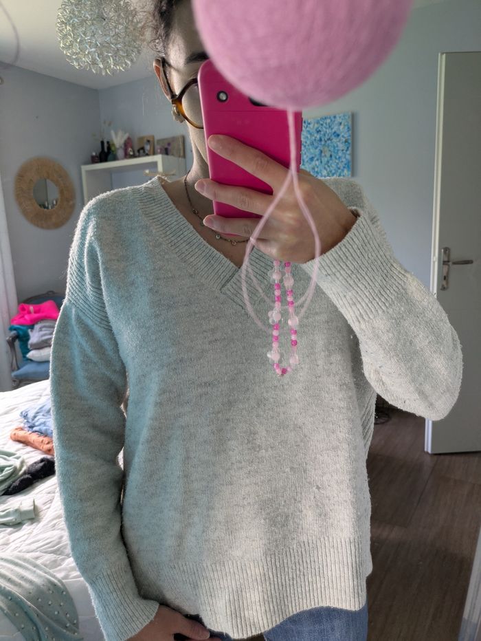 Pull gris - photo numéro 2