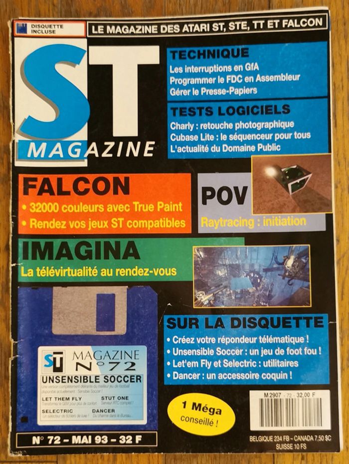 Ancien magazine ST Atari n°72 1993 vintage