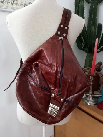 Sac a dos marron vintage