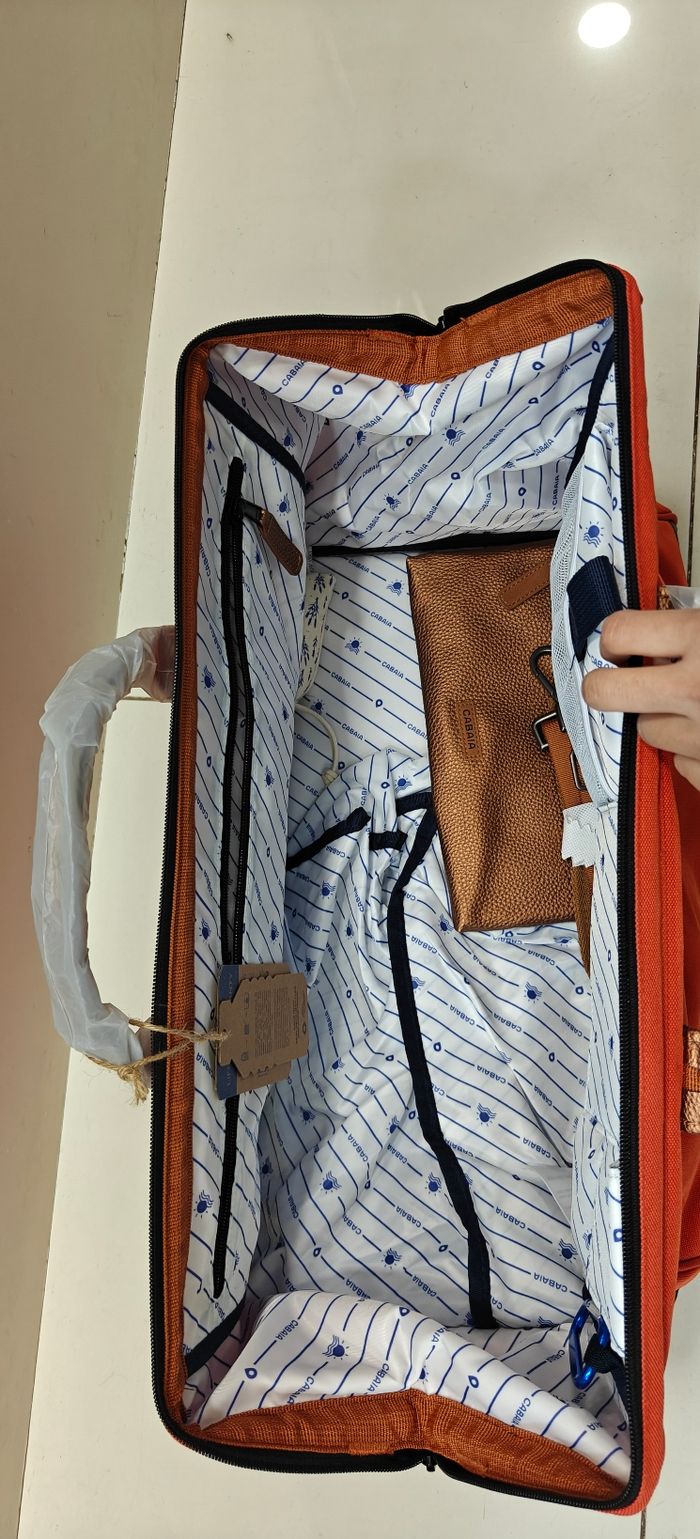 Sac de voyage cabine Cabaïa orange rouille - photo numéro 3