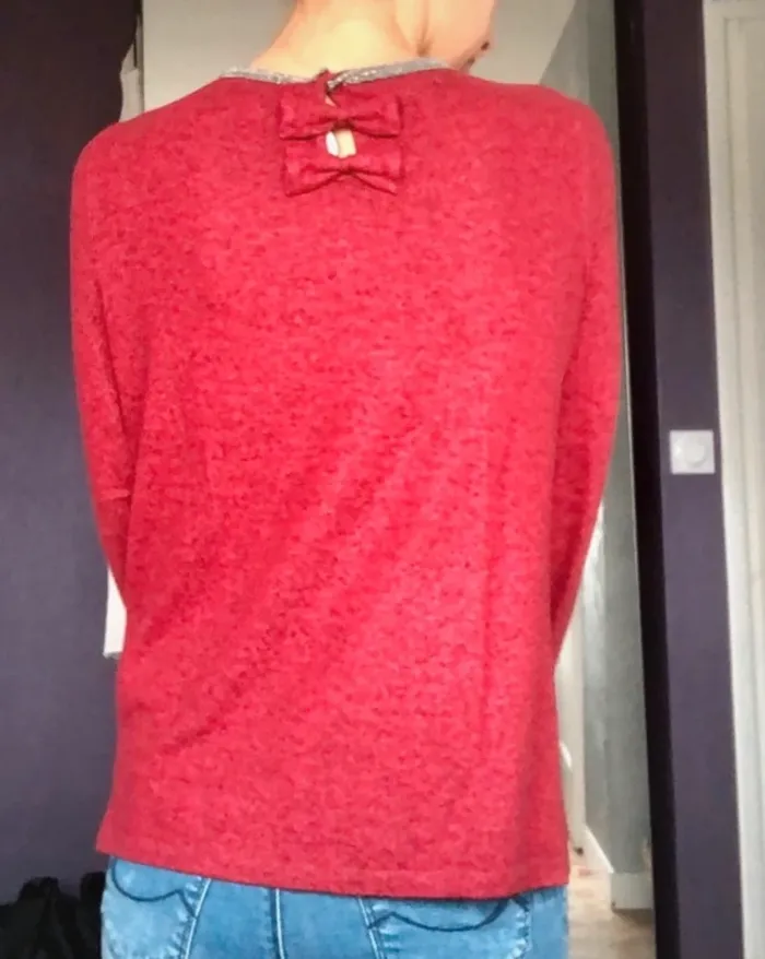 Pull léger rouge - photo numéro 2