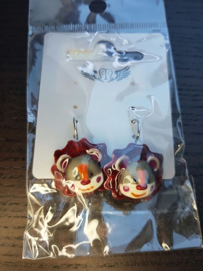 Boucles d'oreilles lions - photo numéro 3