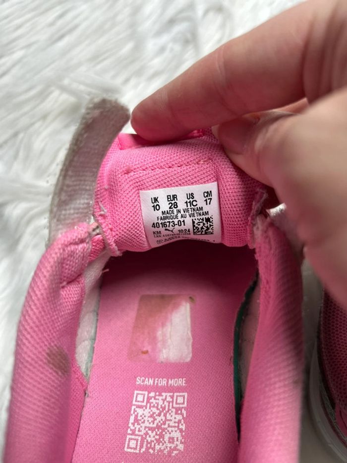 Superbes baskets PUMA rose pailleté - Pointure 28 - photo numéro 7