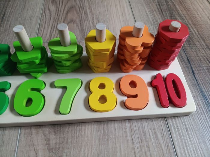 Jeu de découverte des formes et chiffres en bois - Playtive - photo numéro 4