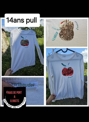 Pull en maille  vertbaudet  fille14 ans