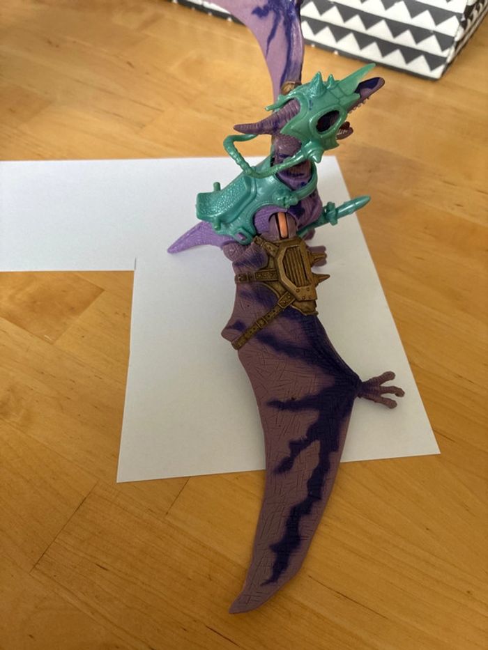 Vintage Chap Mei Beast Raider Pterodactyl Dinosaur Action Figure Purple - photo numéro 3