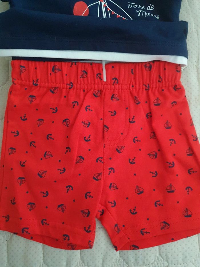 Ensemble tee shirt short 9 mois - photo numéro 4