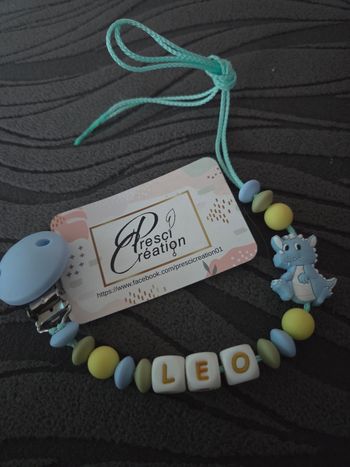 Attache tétine silicone dragon 🐉 