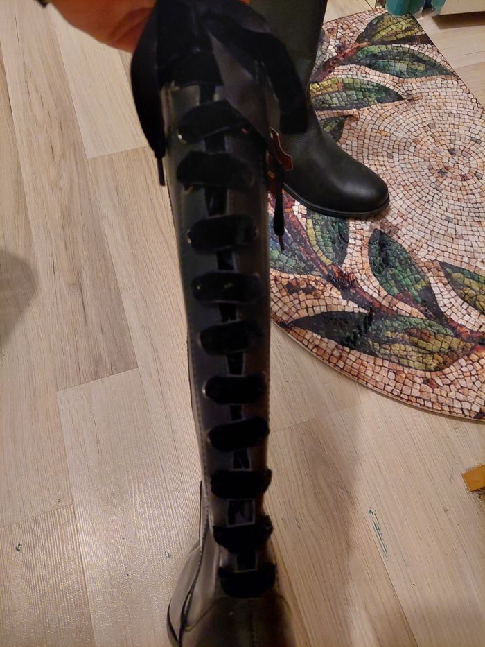 Bottes cuir lacées - photo numéro 2