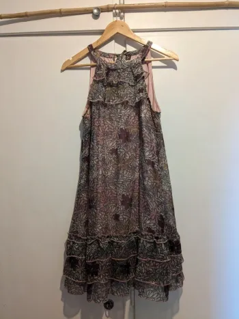 Robe Agatha Halterneck sortie de collection - fleurie rose