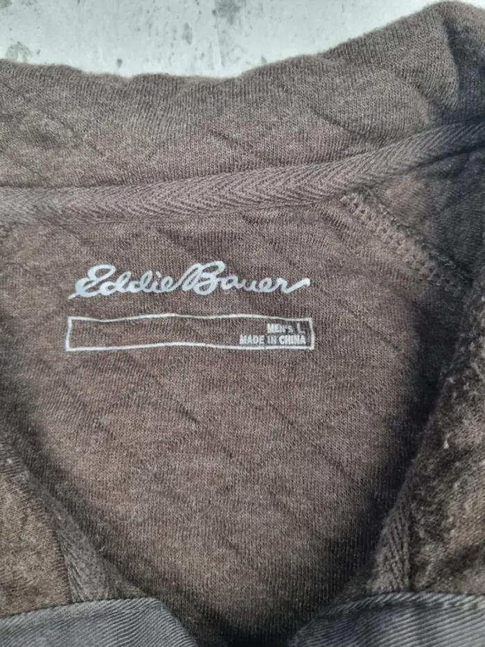 Sweat 1/4 boutons Eddie Bauer marron – Taille L Hommes - photo numéro 6