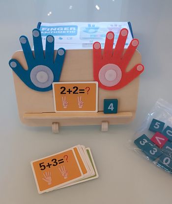 Jeu éducatif en bois - Calcul avec les doigts