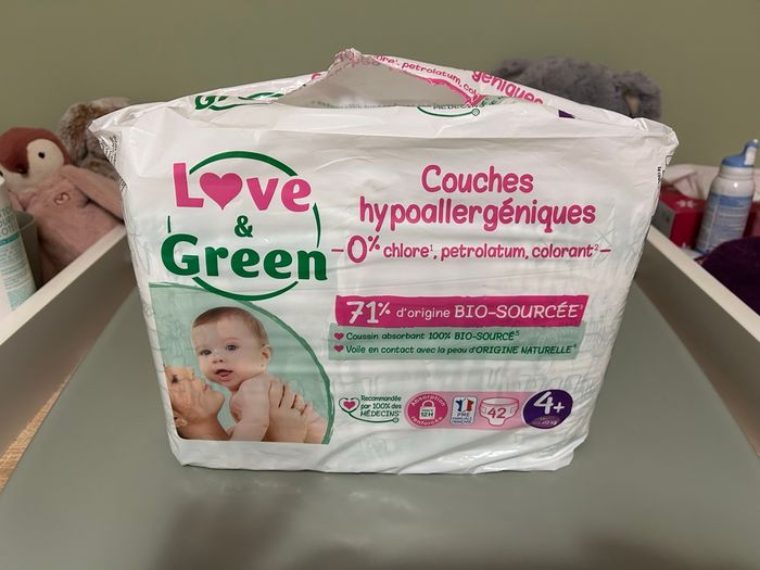 Couches love and Green taille 4+