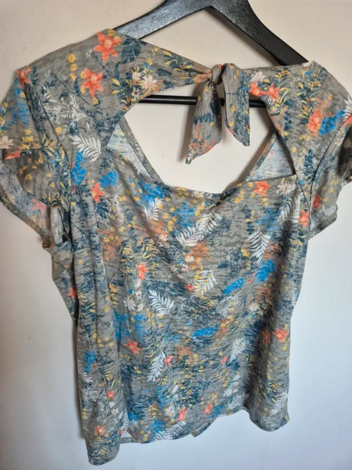 Blouse Fleurie Grain de Malice taille xl - photo numéro 7