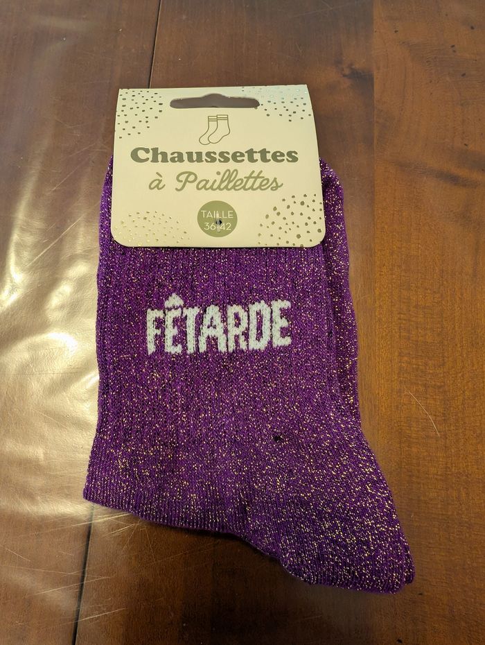 Chaussettes à paillettes Fêtarde