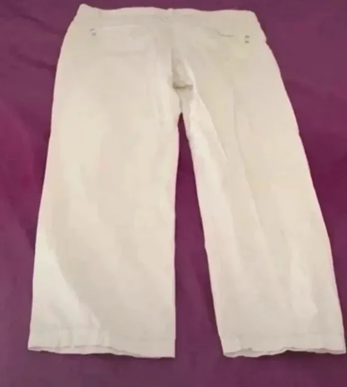 Pantacourt femme 40 bnk blanc - photo numéro 2