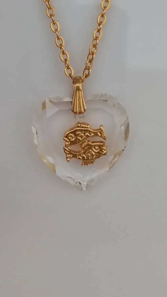 Superbe collier avec poissons doré - photo numéro 2