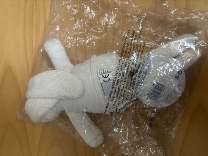 Doudou lapin blanc, petit bateau, neuf - photo numéro 4