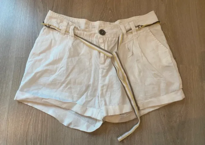 Short en lin blanc jennyfer